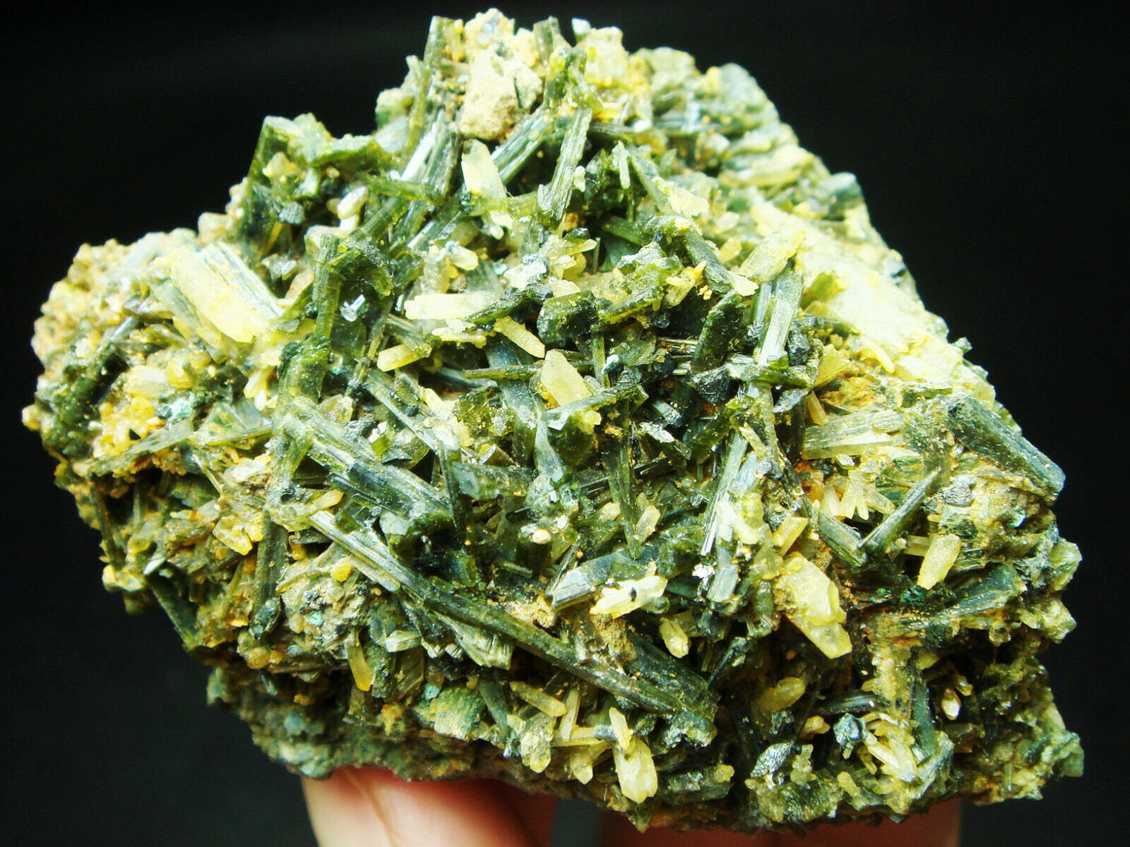 117g Amazing Gem Green Epidote Crystal Cluster Mineral Etsy