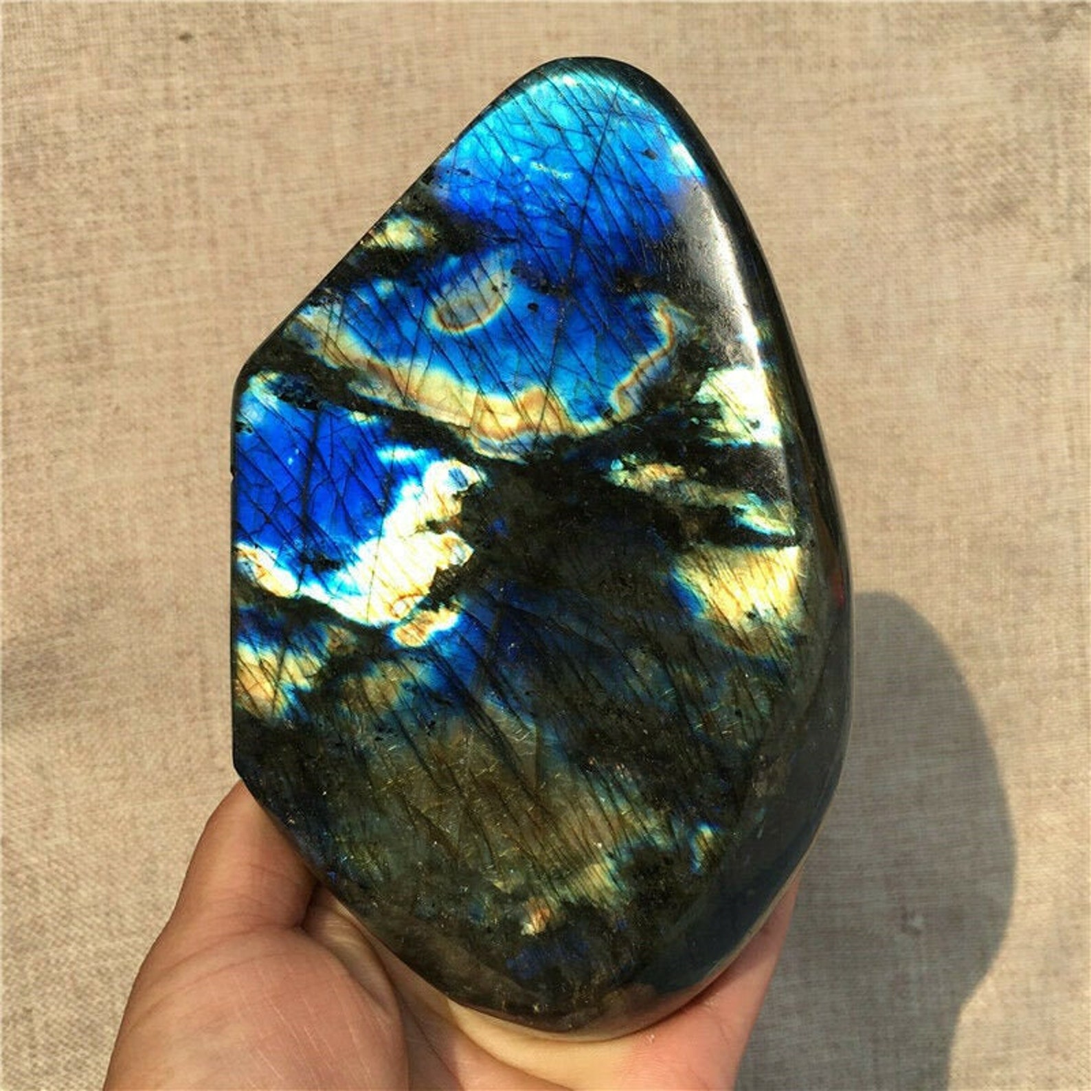 1.8LB Natural Labradorite Quartz Crystal Mineral Spectrolite Etsy