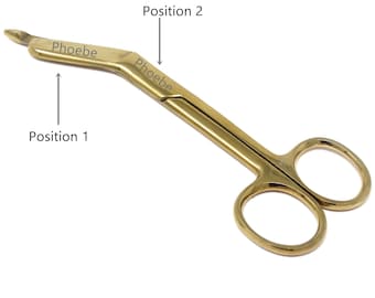 Personalized, Custom Gift for EMT, Firefighter, ER Nurse, EMS Week Gift 5.5&quot; Bandage Scissors, Stainless Steel, Full Gold Medical Shears