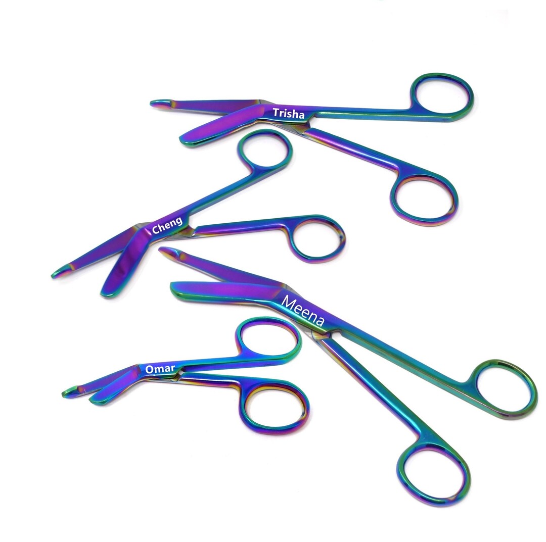 Personalized Engraved Scissors 4 Pcs Graduation Christmas Gift 3.5