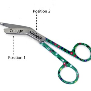 Custom Engraved Holiday Gift for Caregiver Nurse Friend Coworker 5.5" Bandage Scissors Stainless Steel, Celebrate Christmas Colors Xmas Gift