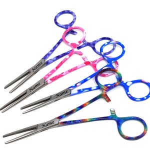 Custom Engraved Hemostat Forceps Doll Making Craft Tools Clamp Forceps Jewellery Making Tools Personalized Turning Forceps 5.5&quot; Straight Jaw