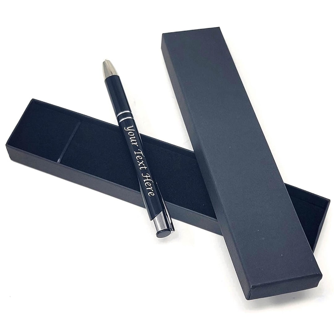 Custom Text LED Pen Personalized Gift in Box Engraved Pens With Names ...