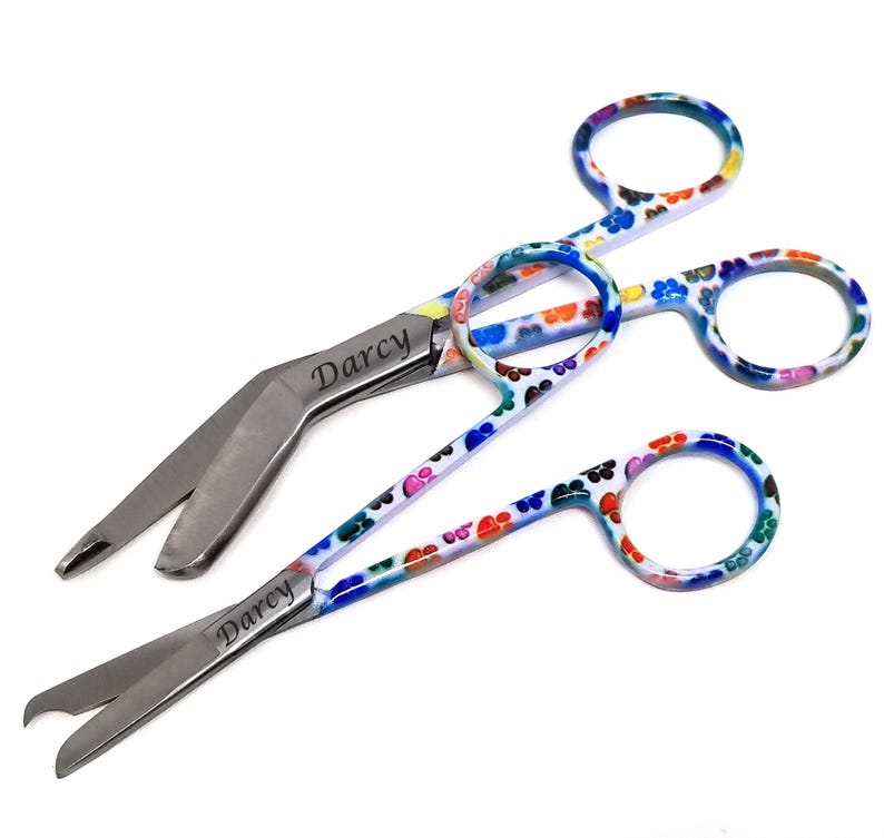 Custom Engraved Vet Tech Gift Set of Bandage Scissors + Stitch Scissors ...