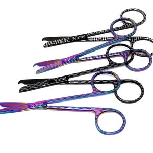 Nurse Personalized Thank You Gift with Custom Engraving on 4.5&quot; Stainless Steel Suture Stitch Scissors, One Small Hook Tip