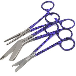 Personalized NVTW Gift Set, Vet Assistant Custom Engraved Veterinary Technician Appreciation Week Bandage Scissors+Stitch Scissors+Hemostat