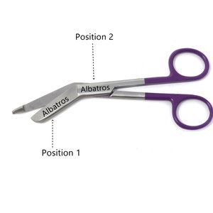 Customized Engraved 5.5&quot; Bandage Scissors for Nurses Gift, Stainless Steel, Burgundy Handle Color