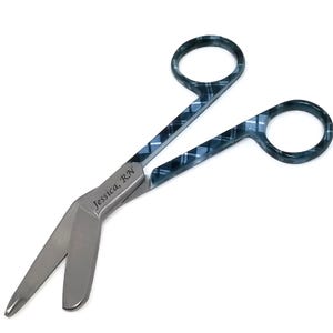 Personalized Gift - 5.5&quot; Bandage Scissors for Vet Tech Gift, Stainless Steel, Argyle Pattern Handle