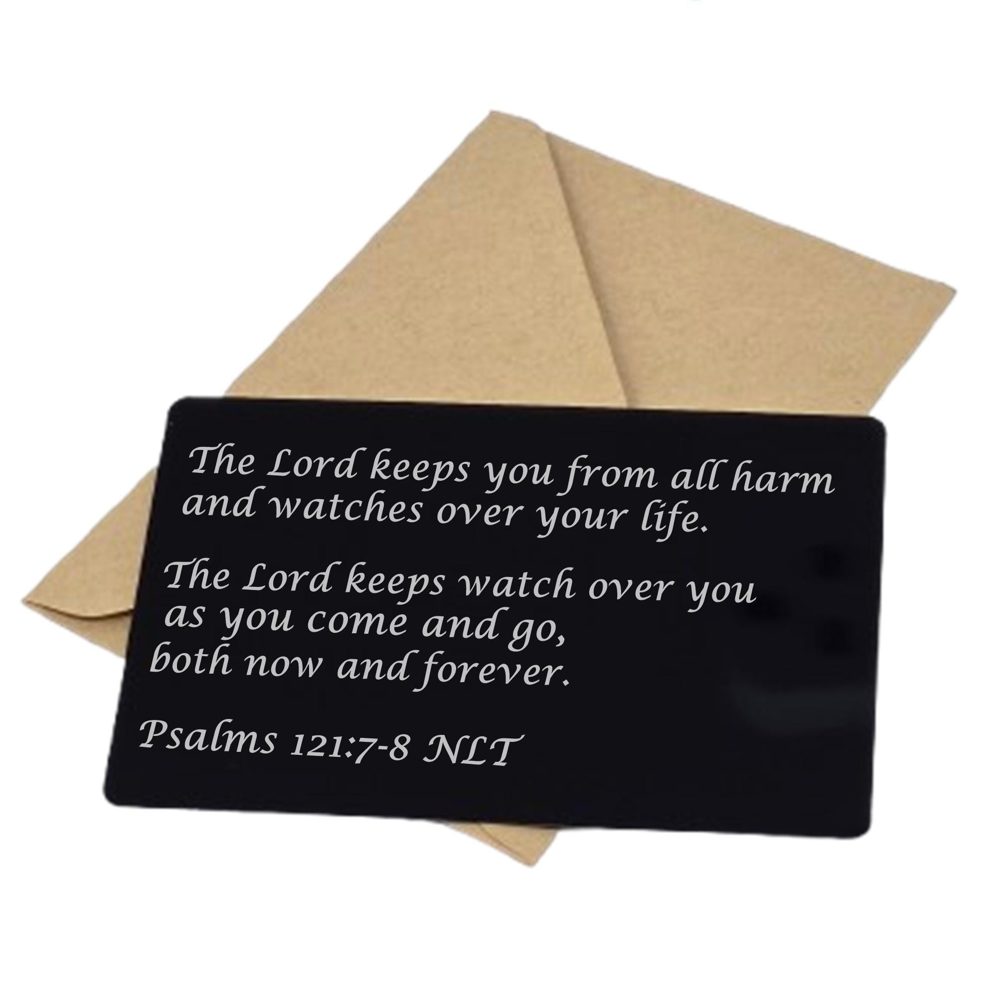 Christliche Brieftaschenkarte Aus Edelstahl – Segenskarte Mit Inspirierendem Spruch