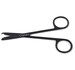 Black Fluoride Coated 4.5' One Small Hook Tip Stainless Steel Suture Stitch Scissors, Laser Engraved Custom Name, Gift Under 15 Dollars 