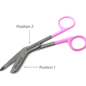 Personalized Nurse Rn, Cna ,Bsn, Rrt, Vet Tech Appreciation Gift 5.5&quot; Bandage Scissors, Pink Handle, Stainless Steel