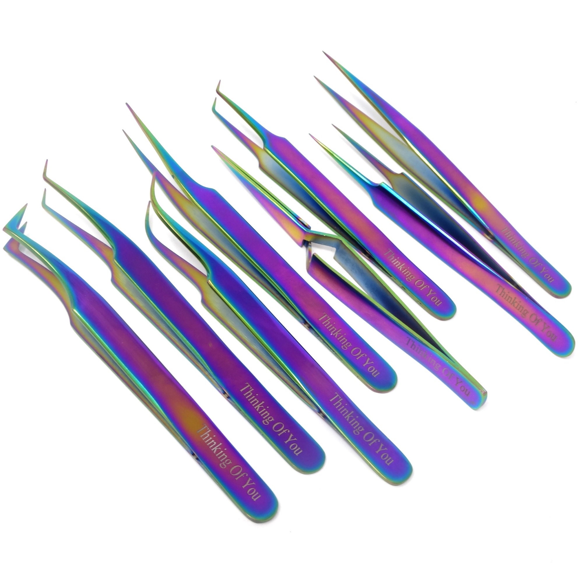 Personalised Tweezers Set of 8 Precise Tweezers Professional Etsy Israel