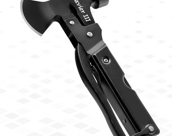 Personalized HAMMER MULTITOOL Tools Knive Custom Engraved Groomsmen Gifts for Dad Him Son Boyfriend Men Groomsmen Camping Fishing Hunting