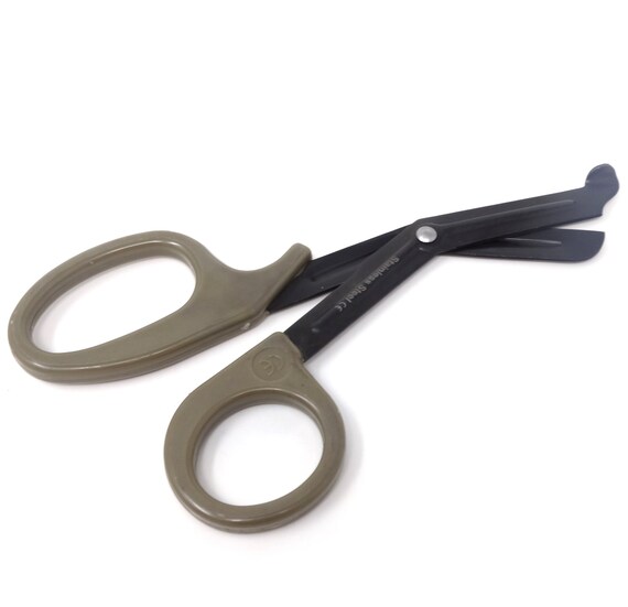 Black Handle Fluoride Coated Trauma Utility Tactical Shears 7.25