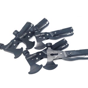 Personalized Engraved Hammer Multi Tool 16-in1, Custom Gifts for Him Boyfriend Husband Father, Brother, DIY Handyman, Camping Survival Tool