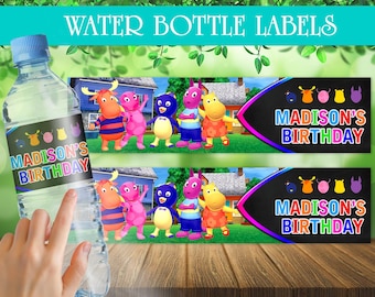 Custom Backyardigans Water Bottle Labels: Personalized Party Favors (Digital File)