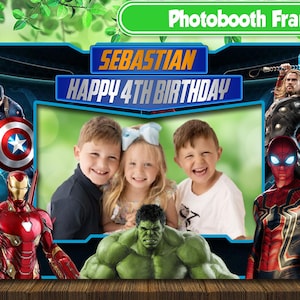 Druckbare Avengers Photo Booth Rahmen personalisierte Digitale Datei