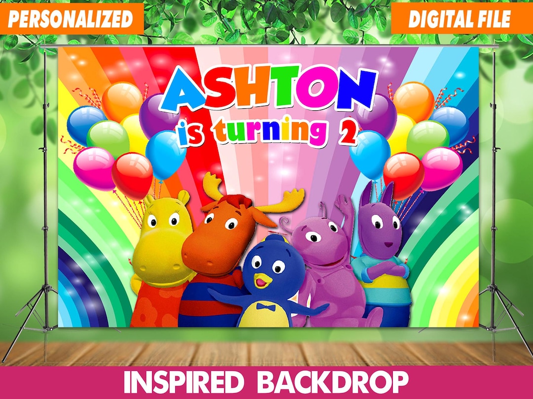 Custom Backyardigans Birthday Backdrop: Personalized Kids Party Decor ...