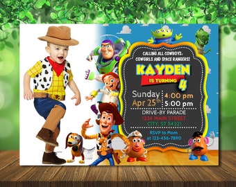 Personalized Toy Story Birthday Invitation With Photo (Digital File)