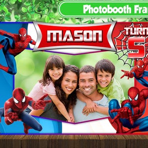 Druckbare Spiderman Photo Booth Rahmen personalisierte Digitale Datei