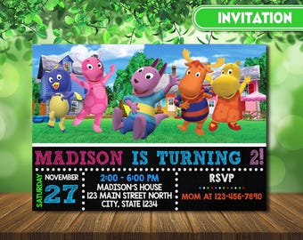 Backyardigans Birthday Invitation - Personalized Kids Party Invite - Digital File