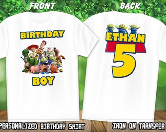 Toy Story Geburtstag Shirt Aufbügler: Individuell Name & Alter (Digitale Datei)