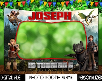 How to Train Your Dragon Photo Booth Frame: Viking Birthday (Digital File)