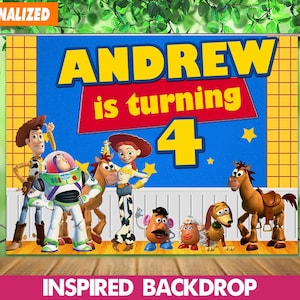 Toy Story Backdrop Banner Personalized Printable Digital File