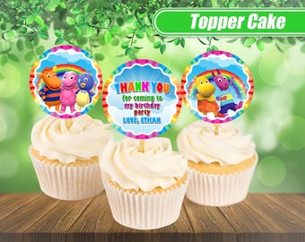 Backyardigans Cake Topper: Personalized Party Favors (Digital File)