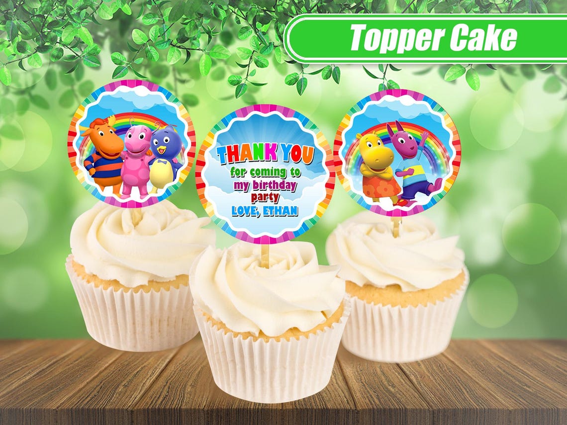 Backyardigans Cake Topper: Personalized Party Favors (digital File ...