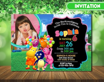 Backyardigans Digital Birthday Invitation - Personalized Kids Party Invite - Digital File
