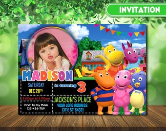 Backyardigans Digital Birthday Invitation - Personalized Kids Party Invite - Digital File