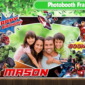 Druckbare Avengers Photo Booth Rahmen personalisierte Digitale Datei