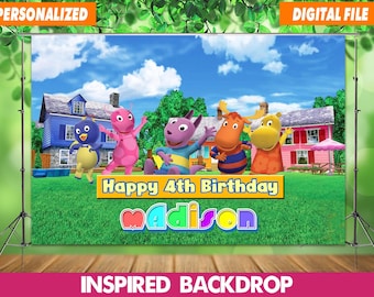 Custom Backyardigans Birthday Backdrop: Personalized Kids Party Decor (Digital File 60x40")