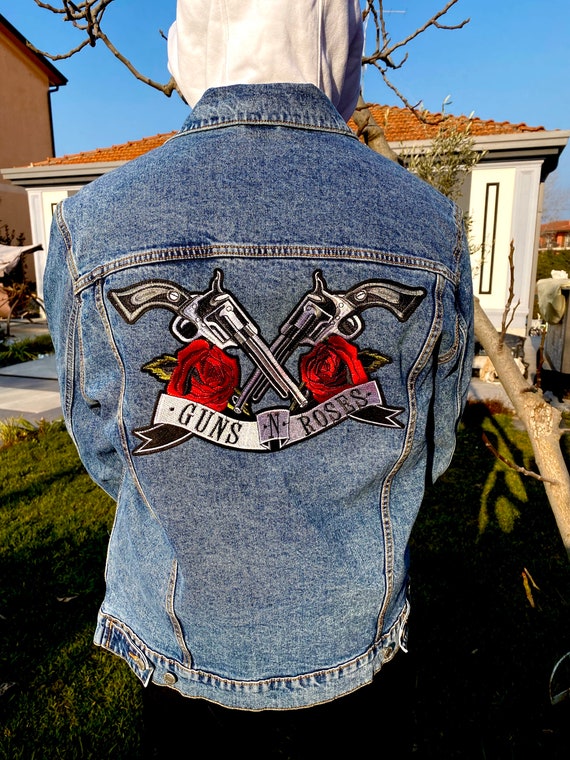 Biker Patched Jacket Guns N Roses 
