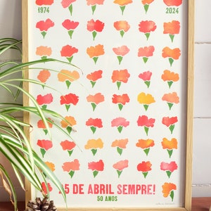 25 avril, affiche du 50e anniversaire du Portugal