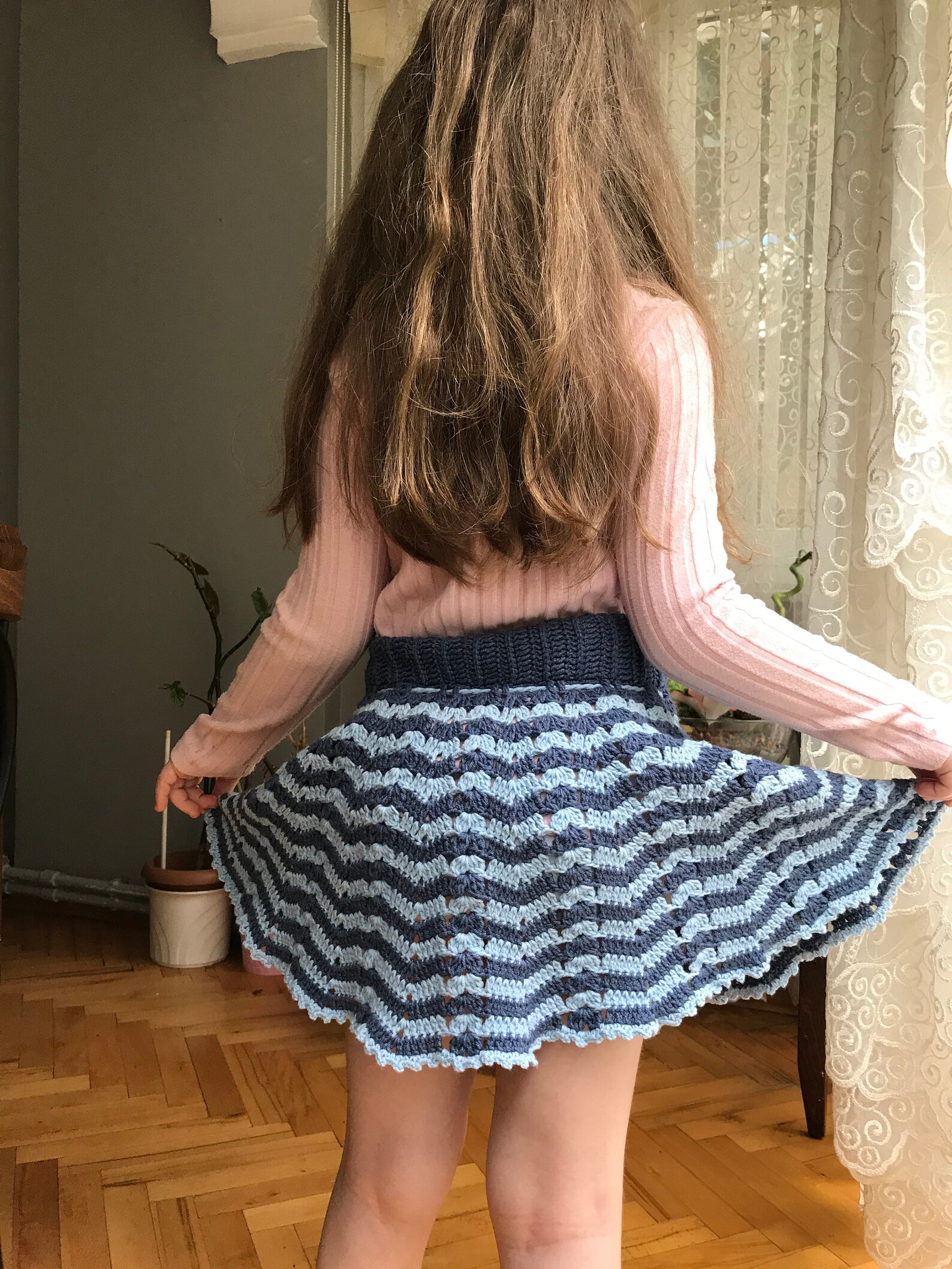 Cotton knit skirt for girls... Etsy