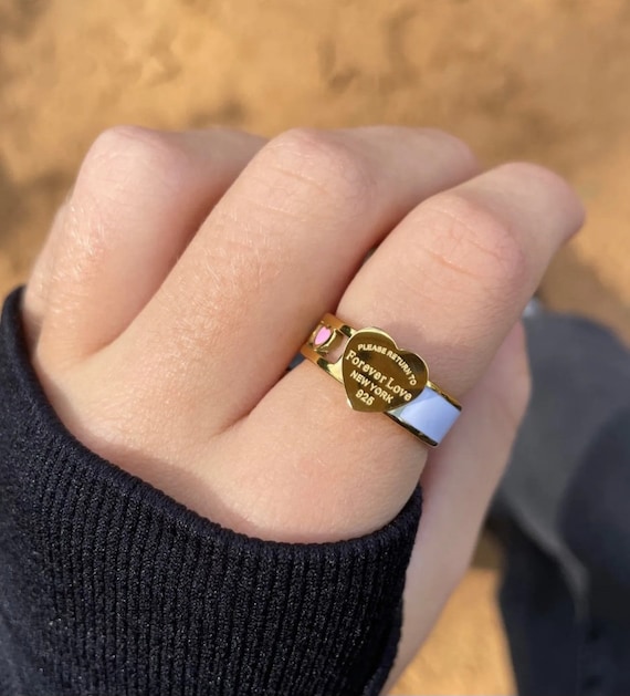 【HEYHORANG】[925silver] love forever ring リング☆送関税込 Forever Love Heart Ring Stainless 925 Silver | Gold or
