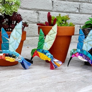Hummingbird mosaic/ wall decor/ indoor patio decor/ home decor/ special day gift