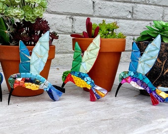 Kolibri Mosaik / Wanddekoration / Terrasse / Wohndekor / Geschenk für einen besonderen Tag