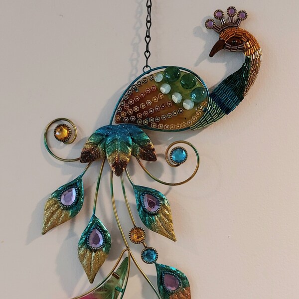 Peacock Wall Decor Etsy