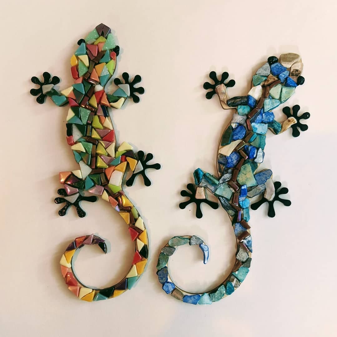 Gecko Mosaic/ Lizard Mosaic/ Gecko Wall Decor/home Decor/ Patio Wall