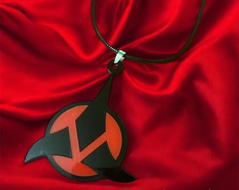 Collana ispirata al logo Klingon Star Trek Portachiavi Worf Qo&#39;noS The Next Generation Alien Deep Space Nine Tribute Qapla&#39;