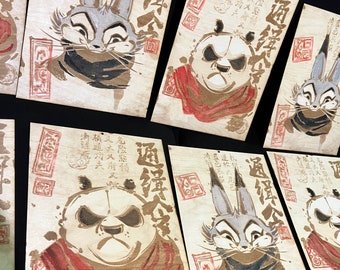 Wanted Poster Movie Hand Painted Wood Po Inspired Bounties Kung Fu Zhen Bounty