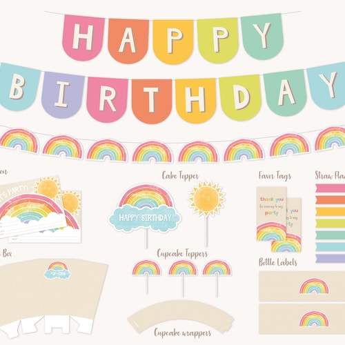 Rainbow Party Printables