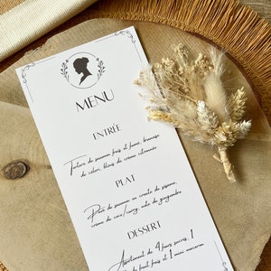 Handmade Menu Template for Wedding, Baptism, Birthday, Lady Whistledown, Bridgerton Style