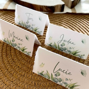Marques places personnalisable avec papillon fait main pour mariage, baptême, anniversaire