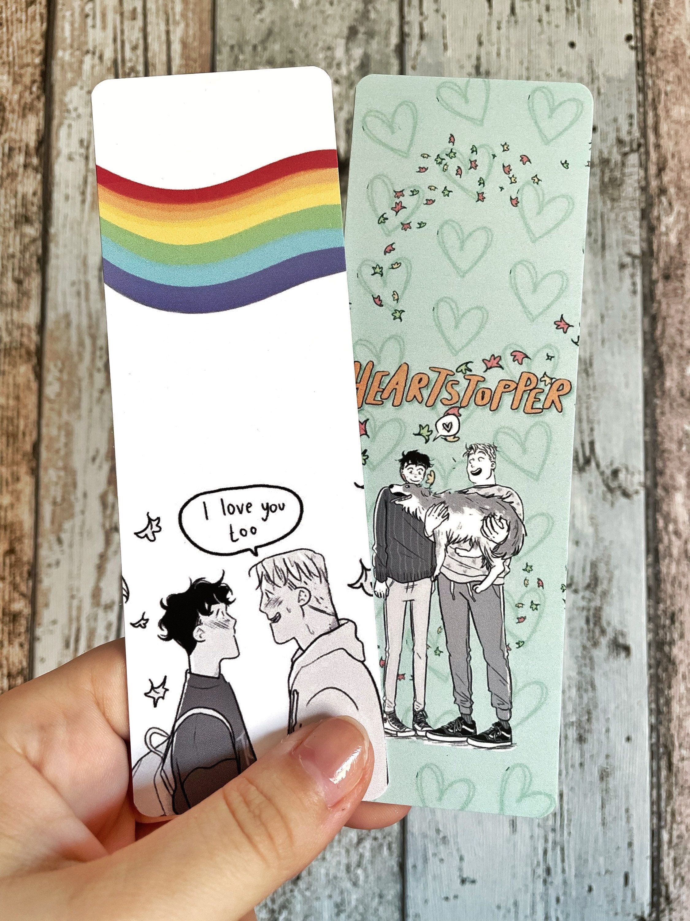 Nick and Charlie heartstopper Paper Laminated or Magnetic Bookmark