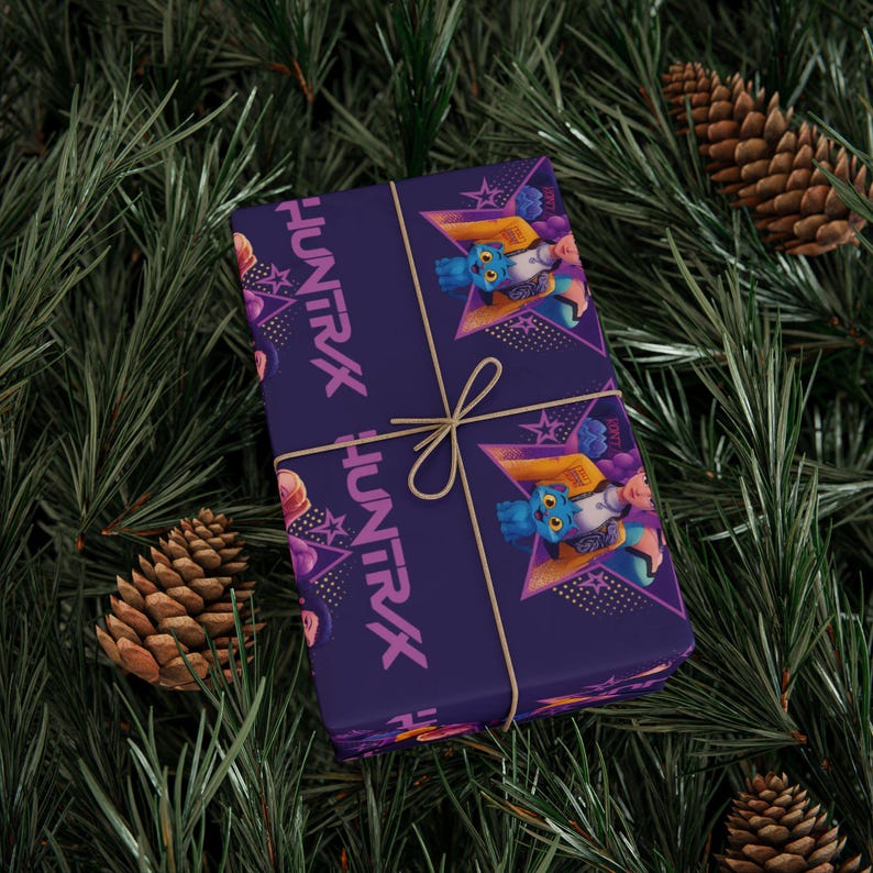 KPOP Demon Hunters Wrapping Paper | Huntrix Christmas | Festive Gift ...