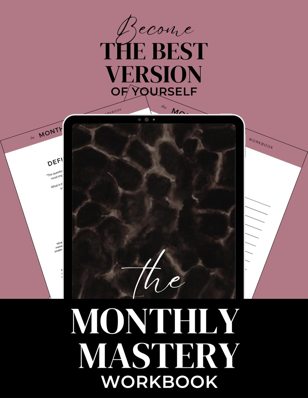 Monthly Mastery Workbook | Goal Setting, Productivity Planner (digital ...